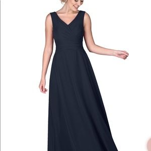 Azazie Mya Navy Formal Dress